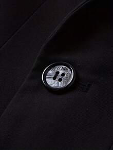 男童四件套西装套装幼儿燕尾服礼服结婚礼服背心裤子衬衫领带儿童黑色尺码 6-14 岁 - 黑色 - 查看 10