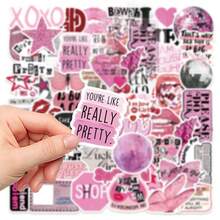 50pcs Y2K Stickers, Pink Cartoon Stickers, Graffiti Stickers, Star Stickers, Lip Stickers, Art Stickers, Waterproof Vinyl Stickers, Suitable For Laptop, Phone, Car, Skateboard, Water Bottle, Scrapbook, Computer, Diary, Etc. - Multicolor - View 7