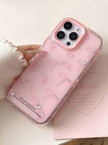 Carcasă de telefon drăguță cu pandantiv din dantelă cu flori de cireș roșu, ondulată, compatibilă cu 16, 15, 14, 13 Pro Max, cu pandantiv din dantelă cu cireș, moale și frumoasă, pentru fete