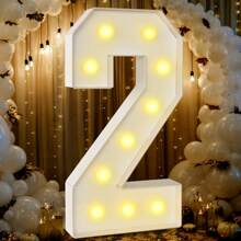 3ft Marquee Numbers, Light Up Numbers, Mosaic Numbers For Balloons, Number 1 Balloon Frame, Marquee Light Up Letters,0123456789st Birthday Decorations, First Party Anniversary Decorations