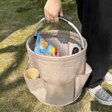 Multi-Taschen Wasserdichter Garten- und Reinigungsprodukt Aufbewahrungsbeutel mit Griff und 6 Fächern, faltbar, für Garten, Badezimmer, Innenbereich (Blau)