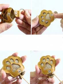 Brelok z kolekcji sierści zwierząt, futrzana zawieszka pamiątkowa, woreczek do przechowywania, uroczy brelok z kocią łapką, modny damski dodatek, brelok z motywem zwierząt, rombowy, uroczy, swobodny brelok ze skóry PU, pomysły na świąteczne prezenty na każdą porę roku, smycze do toreb z uchwytem na identyfikator, akcesoria samochodowe, zawieszki do toreb