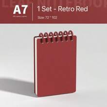 1 pieza Libreta pequeña de hojas sueltas tamaño A7, cuaderno portátil pequeño y muy atractivo, cuaderno de bolsillo, suministros escolares, vuelta al colegio