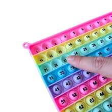 Números de 1 a 200 Brinquedo Fidget Jogos de Matemática Empurre Rápido Bolha Brinquedos Educacionais de Aprendizagem e Ensino de Matemática Prática Atividade Manipulativas Jogos de Tabuleiro Presentes para Crianças a Partir de 3 Anos, Natal