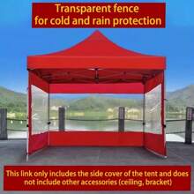 1pc Transparent Cold-Proof Sun Shield Canopy, Outdoor Four-Leg Umbrella Fence Tent Product Only Contains Tent Surrounding Fabric