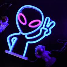Kaufen Sie 1 Stück Grüner Alien Neonlichtschild, 11,3x8,7x0,7 Zoll/28,8x22,2x1,8 cm, LED Dekorationslampe, batterie- oder USB-betrieben. Grüner Alien Neonschild Deko, Neonlichtschild für Zimmer, Wanddekoration, Spielezimmer, Teenagerzimmer, Schlafzimmer, Zuhause, Party