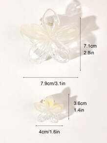3er-Set glänzende gelbe Farbverlauf Plumeria Haarklammern, Strandstil Accessoires für Pony & Haarstyling, Frühlings-/Sommer-Haarklammer, Haarklemme, Haarspange