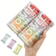 7pcs/14pcs Compressed Travel Face Towels, Disposable Use Towels Suitable For Camping & Travel, Worth Having