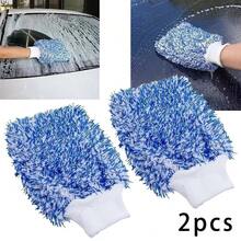 2X Car Microfibre Wash Mitt Cleaning Premium Ultra Soft Sponge Washing Glove Rag - 1 - View 2