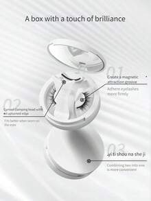 1 par de pestañas postizas magnéticas reutilizables, aspecto natural y realista, portátil y cómodo, sin necesidad de pegamento, estuche magnético todo en uno, apto para uso diario, trabajo, compras - YT009-3 - Pestañas Cruzadas - Ver 4