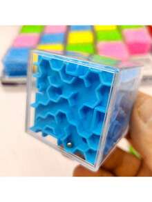 1 件迷宫拼图玩具，6 面迷宫，球形迷宫，迷宫挑战游戏玩具，减压玩具，生日、复活节、圣诞节礼物，小礼物 - 彩色 - 查看 5