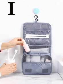 1个带挂钩的大型防水旅行洗漱包，可折叠手提包，适用于化妆品、剃须刀和个人护理用品，适合女士、大学生和男士。适合女孩的完美礼物，可装口红、刷子、护肤品、手机、硬币、小物件，适合居家、礼品、度假和节日万圣节圣诞节多功能用途，波西米亚风情 - 彩色 - 查看 12