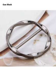 5-1 件多功能圆形衬衫结扣 - 多功能服装配件纽扣、衣服结扣、多功能腰带、带时尚金属环的领带夹 - 适用于服装、腰带和围巾 - 易于使用、耐用且时尚 - 彩色 - 查看 9