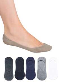 Kit With 6 Pairs Of Invisible Women's Slipper Socks - Multicolor - View 11