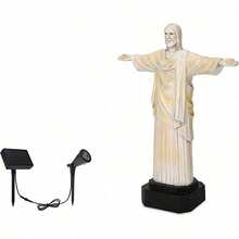 Jesus Statue With Solar Spotlight - asPic - View 2
