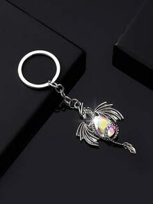 1件时尚欧美复古独特卡通龙形钥匙扣吊坠，适合男士日常佩戴和汽车装饰，可爱哥特风Y2K圣诞礼物创意，包包挂饰，汽车配件，送给老师、朋友、姐妹 - 彩色 - 查看 17