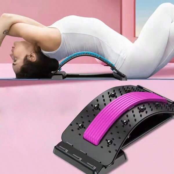 1 Stück Rücken Strecker mit mehreren Einstellebenen, einstellbarer Massagegerät für Taille, Nacken, Fitness, Lendenwirbelsäule, Haltstütze für Halswirbelsäule, Massagegerät zum Liegen