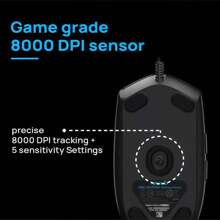 Logitech G102 Wired Gaming Mouse – Mechanical Feel, Lightweight & Portable, RGB Lighting, Classic Design, Comfortable Grip For Small To Medium Hands