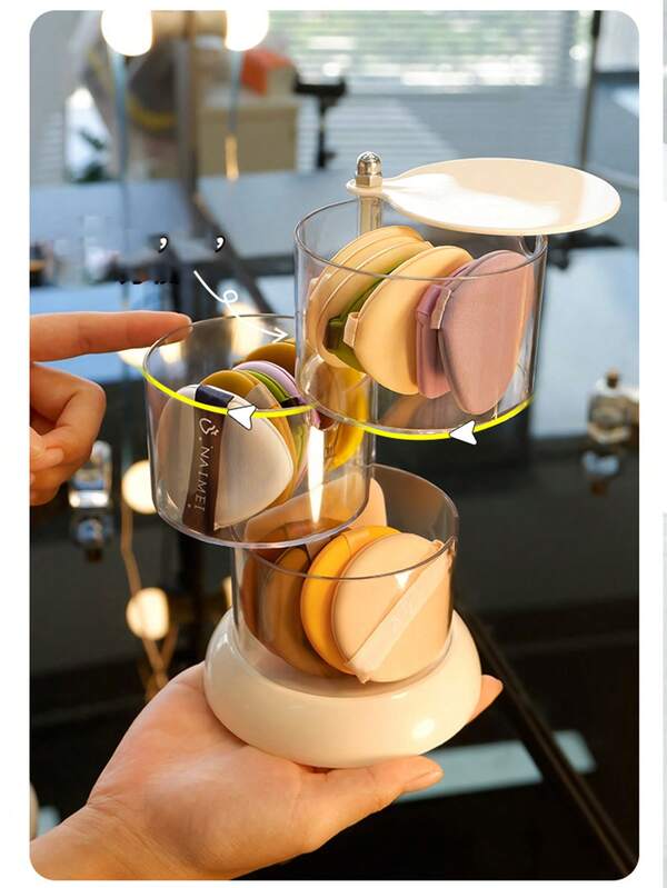 Mini Schmuckaufbewahrungsbox mit Drehfunktion, Schmuckaufbewahrungsbox für Studenten und Damen, Ohrring- und Ringaufsteller, Make-up Aufbewahrungsbox, Staubschutzbox, Geschenkbox für Damen, multifunktionaler Schmuckständer, geeignet für Ringe, Anhänger, Ohrringe, Halsketten und so weiter. Geschenkboxen für Mädchen und Damen, Halloween Geschenkboxen, Weihnachtsgeschenkboxen.