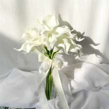 Artificial Calla Lily Bridal Bouquet, Wedding Bridesmaid Flowers, Bride Accessory