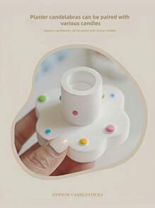 1pc Candle Holder, Atmosphere Decor Item, Creative Home Desktop Decoration Candle Stand, Cross-Border Gypsum Aromatherapy Candle Base