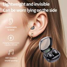 Kompakte kabellose Ohrhörer mit Touchsteuerung, Mini-Bluetooth-Kopfhörer, High-Fidelity Stereoklang, LED-Ladecase, eingebautes Mikrofon, geeignet für Sport, Arbeit, Reisen, Schlaf