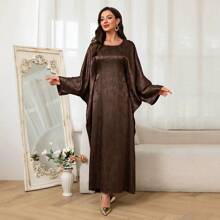 Middle Eastern Muslim Clothing, Abaya Fashion, Elegant Bat Sleeve Hooded Shirt, Arab Women's Summer Dress, Summer Dress, Dubai Robe