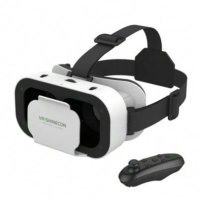 AyeBeau Vr Glasses Virtual Reality 3d Mobile Phone Head-mounted Helmet Digital Glasses For 4.7-6.0 Inches Smartphone With Remote Control