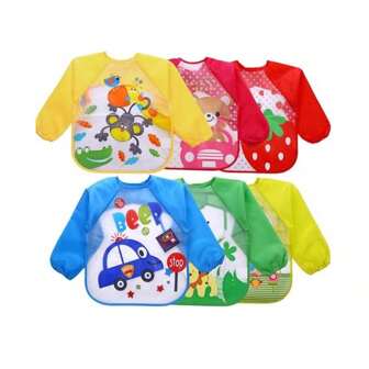 Sanrio 1 pièce Bavoir imperméable pour enfants, Tablier d'alimentation pour bébé, Tablier de peinture pour tout-petits, 1-3 ans