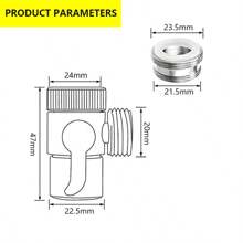 Faucet Diverter Valve With Aerator & External Thread Adapter, Faucet Adapter For Washing Machine Hose Accessories, Faucet Connector For Drainage