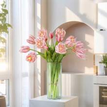 3 piezas de tulipanes artificiales de tacto real, de alta calidad, muy populares en Arabia Saudita, para decoración de hoteles, oficinas, hogares, ramos de boda, decoración de mesas de comedor, Día de San Valentín, regalo