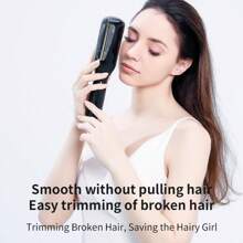 UKLISS (Roxo/Rosa) Aparador Automático de Pontas Duplas, Removedor de Pontas Duplas com Visor LCD, Cabelo Danificado e Quebradiço, Ferramenta de Grooming de Cabelo para Homens e Mulheres, Aparador de Pontas de Cabelo Portátil USB, Máquina de Cortar Cabelo Elétrica Automática, com Suporte