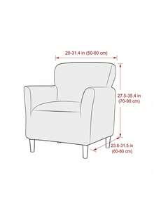 1PC, Elastic T-Shaped Abstract Grid, Small Single Sofa Cover, Household Items, All-Season Sofa Cover, Complete Set, Sofa Cover, Dust Cover, Suitable For Bedrooms And Studies, Perfect For Christmas Use