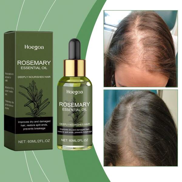 1Pc Rosemary Hair Oil, Nourishing And Moisturizing, Smooth Hair, Protect Hair From Damage, Strengthen, Nourish And Moisturize Hair, Suitable For All Hair Types
