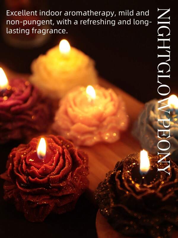 Aromatherapy Gilded Rose Peony Low Temperature Candle, Suitable For Adjusting The Atmosphere, Etc., Suitable For Restaurants Or Bedrooms And Other Occasions