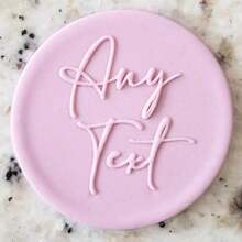 Customized Text Cake Decorations, DIY Cutting Molds, Frosting Cake Templates, Wedding Clay Fondant Embossing Tools, Name Cake Molds, Handmade Cookie Embossing Stamps - Black - View 31