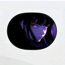 1pc JDM Girl Pattern Car Sticker, Fuel Tank Cover Scratch Protector, Waterproof & Sun-Proof Sticker, Personalized Car Body Decoration, Car Accessories - A - View 6