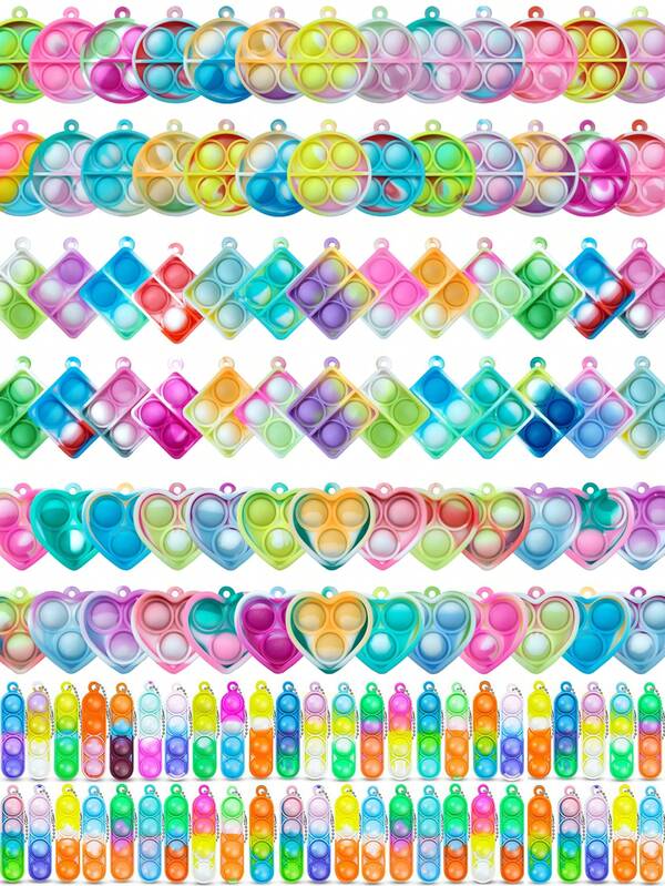 12/16/24/32/40/48/72 قطعة متنوعة من ألعاب اللعب المضغوطة الملونة الصغيرة، ألعاب ممتعة وتخفيف للضغوط، أفضل هدايا للحفلات والمناسبات والأعياد للأطفال 6+ سنوات! (الأنماط والألوان مختلفة عشوائيًا)