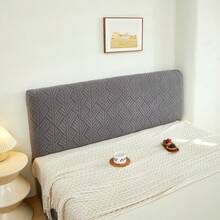1 pieza Funda elástica antideslizante para cabecero de cama, funda de cabecero suave y amigable con la piel, decoración para las cuatro estaciones, bolsa, organizador, almacenamiento, decoración de cocina, artículos del hogar, regalo del Día de la Madre, decoración de dormitorio, jardín, decoración de cocina, verano, playa, artículos esenciales de viaje, decoración de habitación, suave, graduación - Gris Oscuro - Ver 4