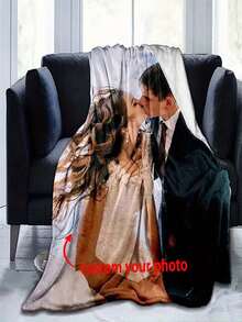 1 manta de flanela super grossa e macia, personalizável com imagens, ideal para fundo de fotos, casamentos, retratos de família e amigos, e para presentear. Perfeita para uso em todas as estações do ano, na sala de estar, no sofá, no quarto, no carro e muito mais. Quente, macio, confortável, aconchegante, personalizado, único, ideal para presentear ele, ela, namorado, namorada, pai, mãe, família, amigos e animais de estimação em aniversários, Dia dos Namorados, Dia das Mães, aniversários, Dia das Crianças, Dia dos Pais, formaturas, casamentos, Natal e inaugurações de casa. Pode ser usado no sofá, cama, carro, quarto e sala de estar. Lavável, leve, respirável, aconchegante, confortável, quente, macio e simples. Presente ideal para ele, ela, namorado, namorada, pai, mãe, amigos e família. Formatura, Inauguração de casa, Casamentos, Aniversários, Sofá, Cama, Carro, Sala de chá, Quarto, Sala de estar - Multicolorido - Ver 4