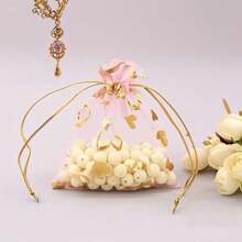 5/10/20/50/100 Stück Herz-förmige Mehrfarbige Gaze Beutel, Geschenkverpackungstüten, Geschenktüten, Heim- und Alltagsartikel, Nylontasche Aufbewahrungstüten, Festival- und Partyartikel, Hochzeitsartikel, Geschenkdekoration Verpackung