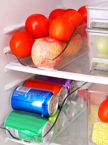 1 pieza Organizador de latas de cocina para despensa, organizador de latas de refresco para refrigerador, organizador de almacenamiento de latas, organización para refrigerador y congelador, sostiene latas de alimentos y sopa, dispensador de latas apilable transparente, accesorios de cocina