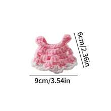 1 pieza Lindo vestido de punto para hámster, ropa suave para animales pequeños, vestido transpirable para fiesta, traje de fotografía al aire libre, accesorios de vestir para cobayas