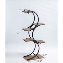 4 Tier Plant Stand Indoor, Space-Saving Planter Shelves Flower Pot, Tiered Wrought Metal Flower Shelf Plants Holder Display Rack, Flower Pot Holder Shelf For Living Room, Patio, Balcony - 雙S - 查看 5
