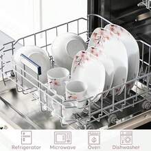 'Annie' 20Piece Dinner Set Ivory White Porcelain Pink Floral Pattern Kitchen Decor Dinnerware Set Including Egg Cups Mugs Bowls Dert Plates Dinner Plates Service For 4 - 20-Piece - View 6