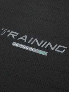 男士健身短袖T恤一件套 | 轻盈舒适的运动服 | 凉爽、有弹性、透气的跑步上衣 | 适合跑步和训练的运动上衣 | 速干、吸汗、轻盈 | 适合跑步和健身的运动服 - 黑色 - 查看 6