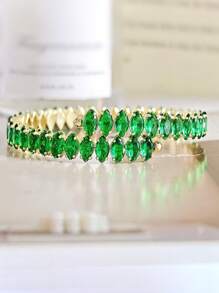 MOONSO 1 pieza Pulsera elegante y de moda con circonita, adecuada para que las mujeres la usen en ocasiones, diseño exclusivo, S8250