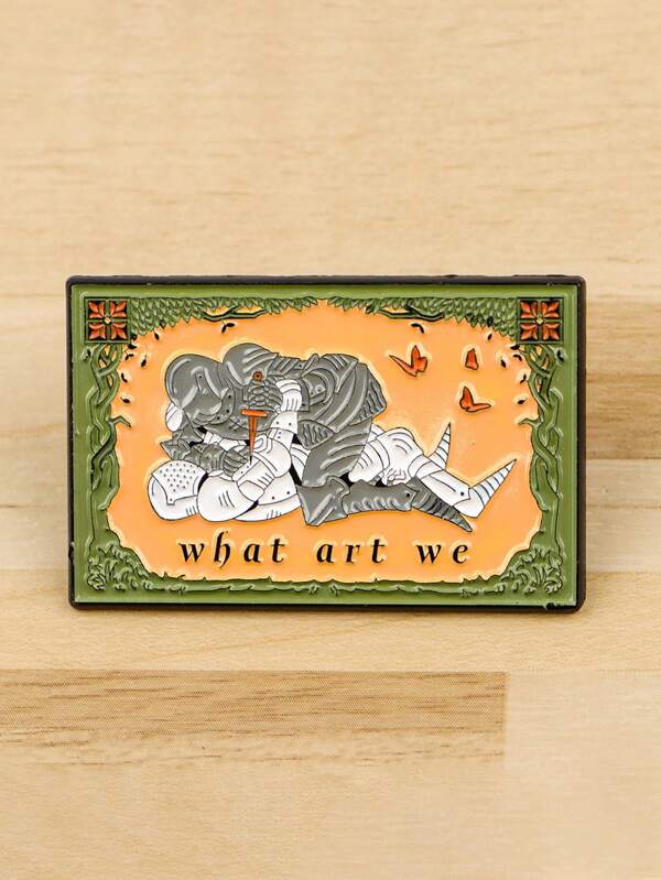 1PC What Art We Cartoon Knight Enamel Pins Cool Brooch Clothes Backpack Lapel Badges Fashion Jewelry Accessories For Friends Gifts