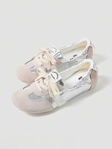 MASKERT Women's Ballet Style Casual Shoes, Women's Multifunctional Fashionable Casual Sports Shoes, Flat Bottomed Rubber Soft Soled Casual Shoes, Daily Matching Casual Shoes - 銀色 - 查看 4