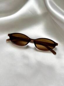 1 Stück klassische Vintage Hot Girl Stil populäres Design elegante ovale Plastik Kleine Rahmen Modebrille, für Frauen - tropischer Strandurlaub, Straßenfotografie, Musikfestival Dekoration geeignet für alle Gesichtsformen, Sommer Accessoires Preppy Stil für den Schulanfang